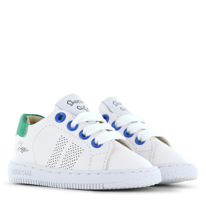 Shoesme wit-groen sneakertje