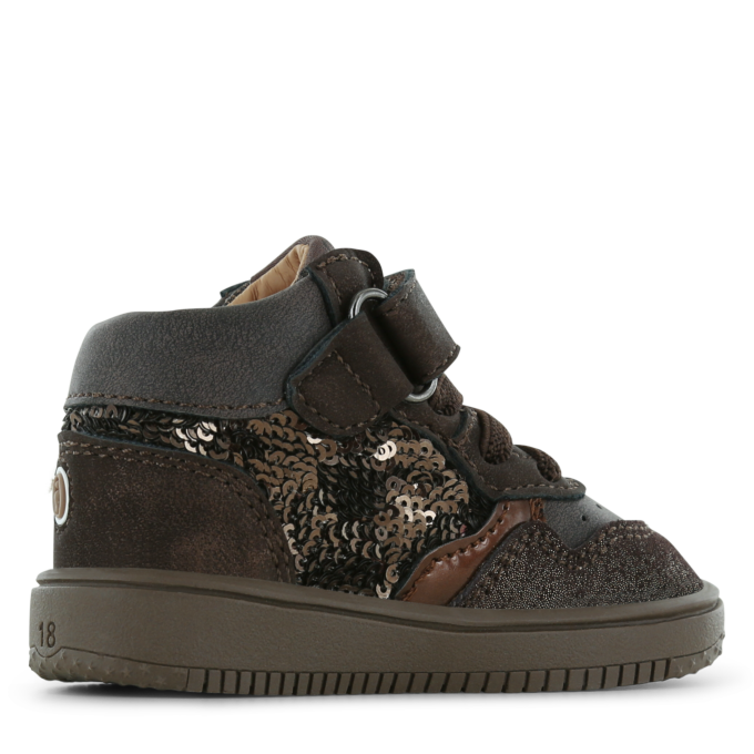 Shoesme donkerbruine basket sneakertje