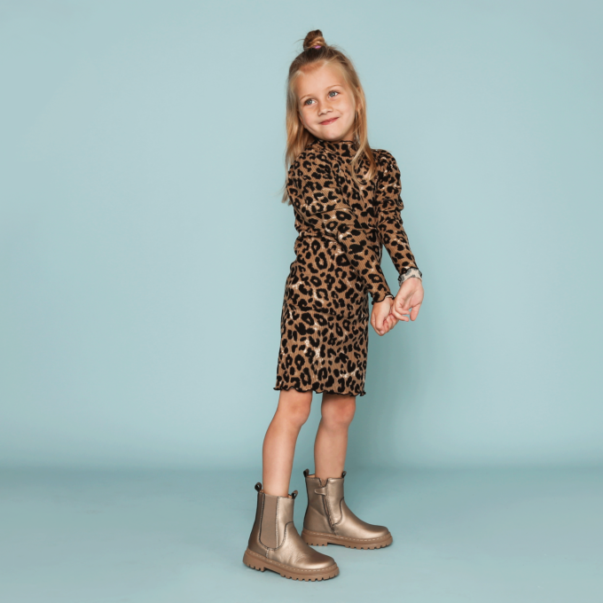 Shoesme metallic-gouden chelseaboot