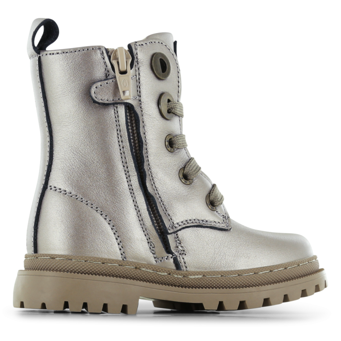 Shoesme metallic-gouden bikerboot