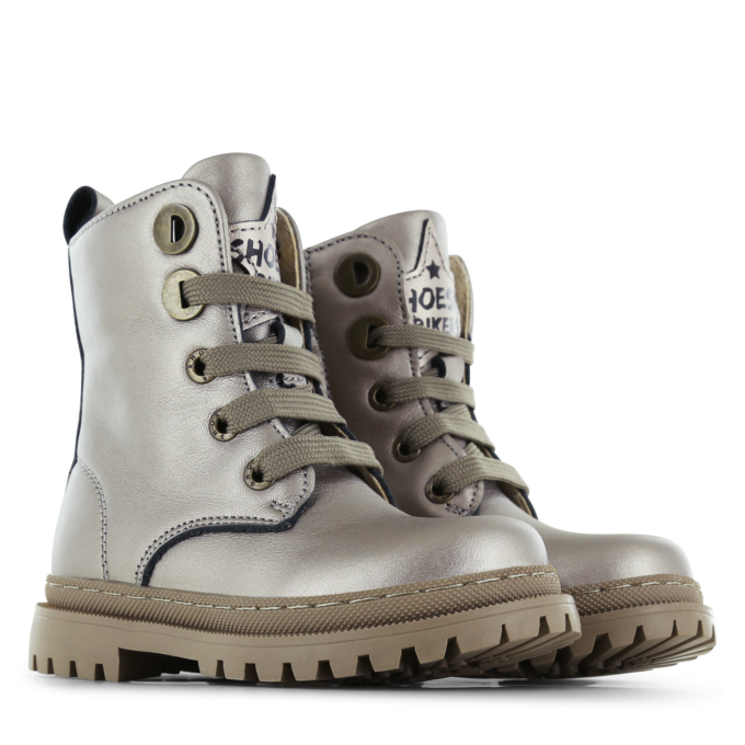 Shoesme metallic-gouden bikerboot