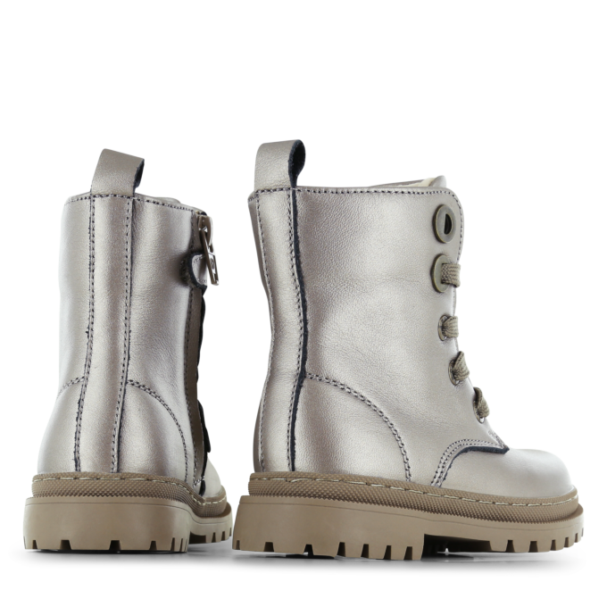 Shoesme metallic-gouden bikerboot