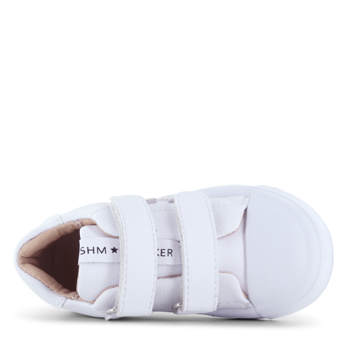 Shoesme witte sneaker met grijze stripings