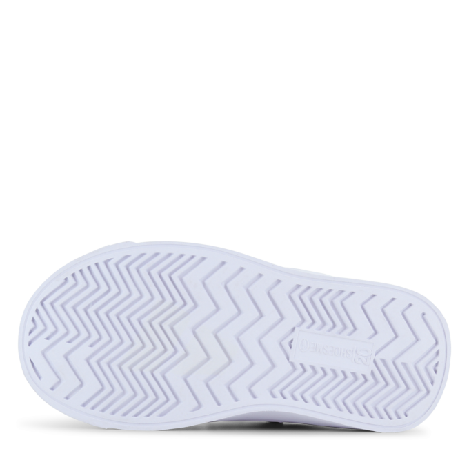 Shoesme witte sneaker met grijze stripings