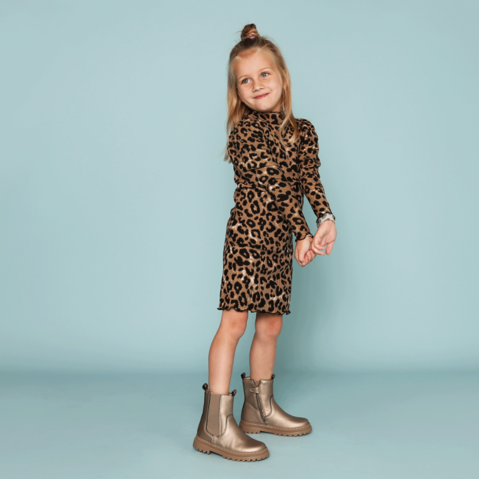 Shoesme metallic-gouden chelseaboot