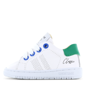 Shoesme wit-groen sneakertje