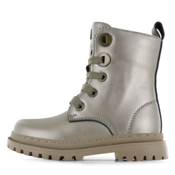 Shoesme metallic-gouden bikerboot
